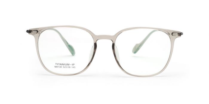 Efternavn udbrud Transportere Trendy Titanium Transparent Mens Clear Frame Glasses with Silver Temple