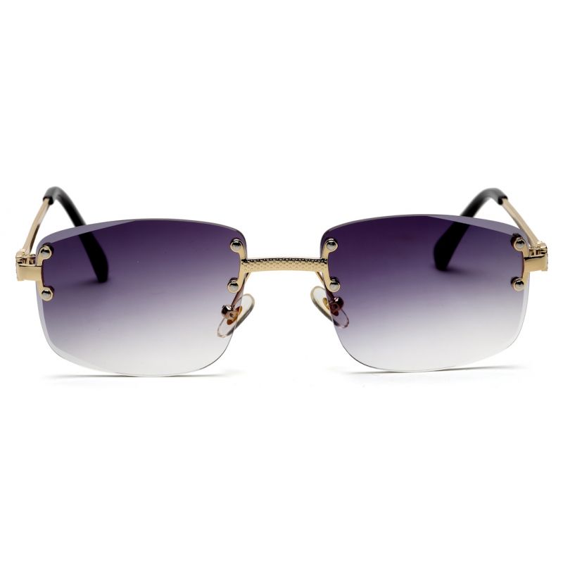 Vintage Frames Company Men's VF Wall Street Rectangle Rimless Sunglasses |  Smart Closet