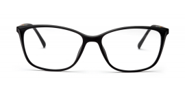 Full Frame Rectangle Matte Black Eyeglass for Women