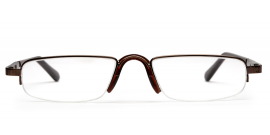 Unisex Glossy Brown Reading spectacles for Women and Men