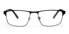 Glossy Black Unisex Specs with Full Rim Rectangle Frame