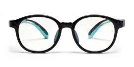 Black Oval Full Rim TR-90 Frame - Power Spectacles Anti-Glare