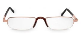 Gold Oval Half Rim Metal Frame - Reading Eyeglasses