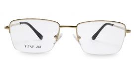 Golden Rectangle Half Rim Titanium Frame - Power Spectacles Anti-Glare