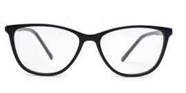 Black Cateyes Full Rim Acetate Frame - Power Spectacles Anti-Glare