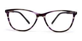 Blue Tort Cateyes Full Rim Acetate Frame - Blue X with Power