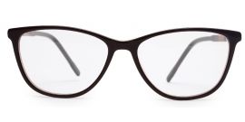 Brown Cateyes Full Rim Acetate Frame - Blue X with Power