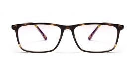 Brown Tortoise Rectangular Acetate Eyeglass Frame for Men