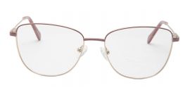 Pink Oval Glass Frame in Metal for Women