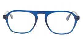 Blue MOD Aviator Style Acetate Frame - Blue X with Power