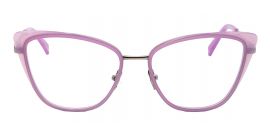Purple Cateye Style Metal Acetate Frame - Blue X with Power