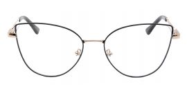 Black Cateye Style Metal Frame - Power Spectacles Anti-Glare