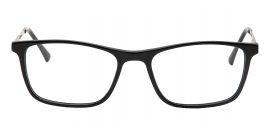 Black Rectangular Acetate Frame with Gold Metal Temple - Reading Eyeglasses