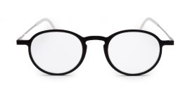 Black Oval Full Rim Metal Frame - Reading Eyeglasses