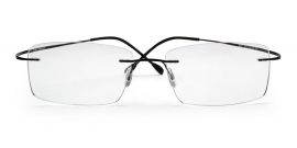 Zenith Titanium Classy Rimless Black Spectacles for Men