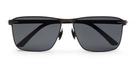 Zenith UV400 Titanium Large Black Polarized Goggles for Men with Grey Temple