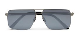 Zenith UV400 Titanium Silver Grey Rectangle Polarized Goggles for Men