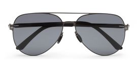 Zenith UV400 Titanium black aviator polarized large unisex sunglasses