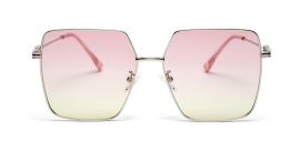 Gradient Pink Large Square UV Protection Sunglass for Women