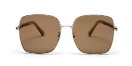 Brown Large Square UV Protection Sunglasses for Women