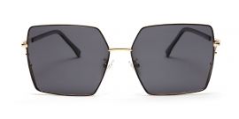 Black Large Square UV Protection Sunglasses for Women