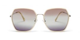 Gradient Brown Purple Large Square UV Protection Sunglasses for Women
