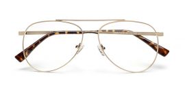 GOLD AVIATOR FRAME FOR MEN WITH TORT TEMPLE