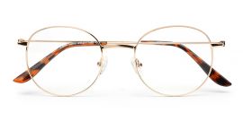 GOLDEN OVAL UNISEX SPECTACLE FRAME WITH TORT TEMPLE
