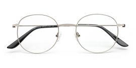 SILVER UNISEX OVAL GLASSES