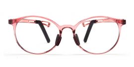 Transparent Light Grey Oval Full Rim TR-90 Eyeglasses Frame for Kids