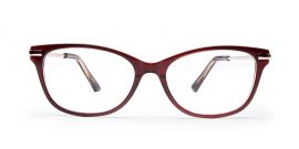 Brown Cateyes Full Rim Acetate Metal Frame-Blue X with Power