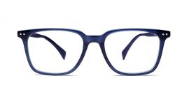 Dark Blue Square Full Rim Acetate Frame-Power Spectacles Anti-Glare