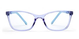 Light Blue Wayfarer Full Rim TR-90 Frame-Power Spectacles Anti-Glare