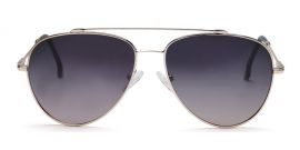 Golden Aviator Full Rim Metal Sunglasses - Power Sunglasses