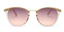 Beige Oval UV Protection Sunglass for Women