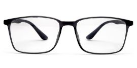 Black Glossy/Matte YourSpex Flex Rectangle Eyeglass for Men