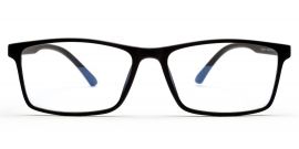 Black Matte Rectangle YourSpex Flex Eyeglasses for Men