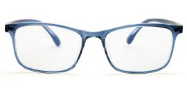 Blue Transparent Rectangle Eyeglasses for Men and Women