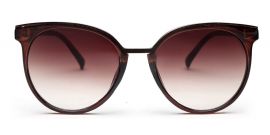 Brown Oval UV Protection Sunglass for Women