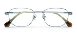 Zenith Titanium Full Rim Metallic Silver Unisex Frame with Silver and Brown Temple