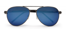 Blue Mirrored 400 UV Protected Aviator Sunglasses For Men & Women