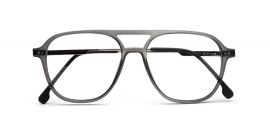 Light Grey Full-Rim Square Eyeglasses for Men