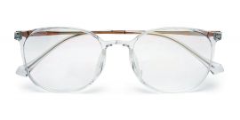 Zenith Titanium Transparent Browline Unisex Glasses