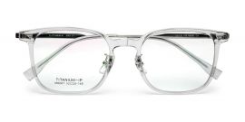 Transparent Silver Square Eyeglasses