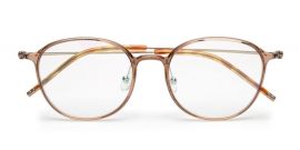 Round Shaped Transparent Brown Shades Glasses
