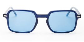 UV400 Blue Square Shaped Acetate Sunglasses