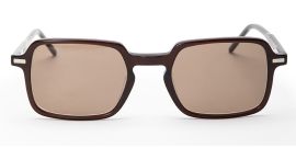Brown Square Shaped Acetate Frame - Power Sunglasses