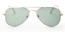 Golden Aviator Style full Rim Metal Frame - Power Sunglasses