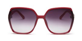 Red Irregular Shaped UV 400 Polarised Sunglass for Women