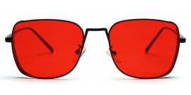 Red Squared UV Sunglass for Men and Women